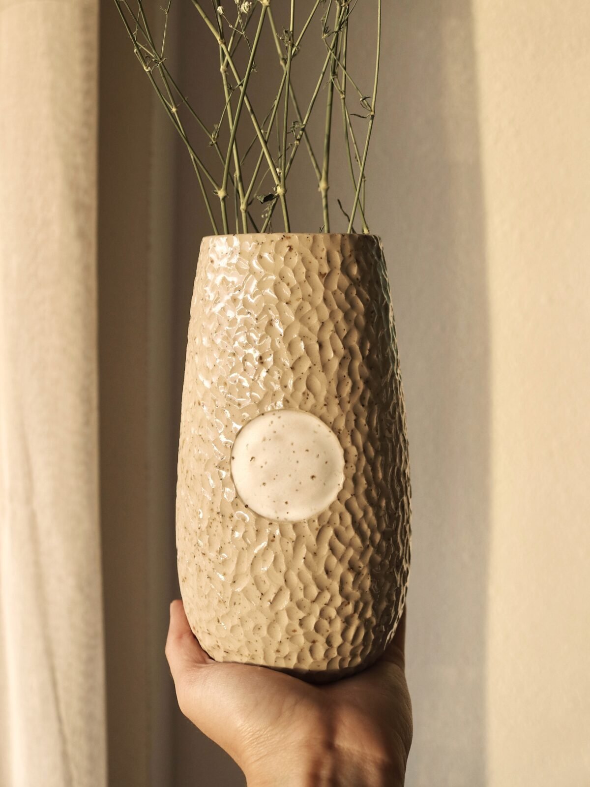 Jarrón white circle