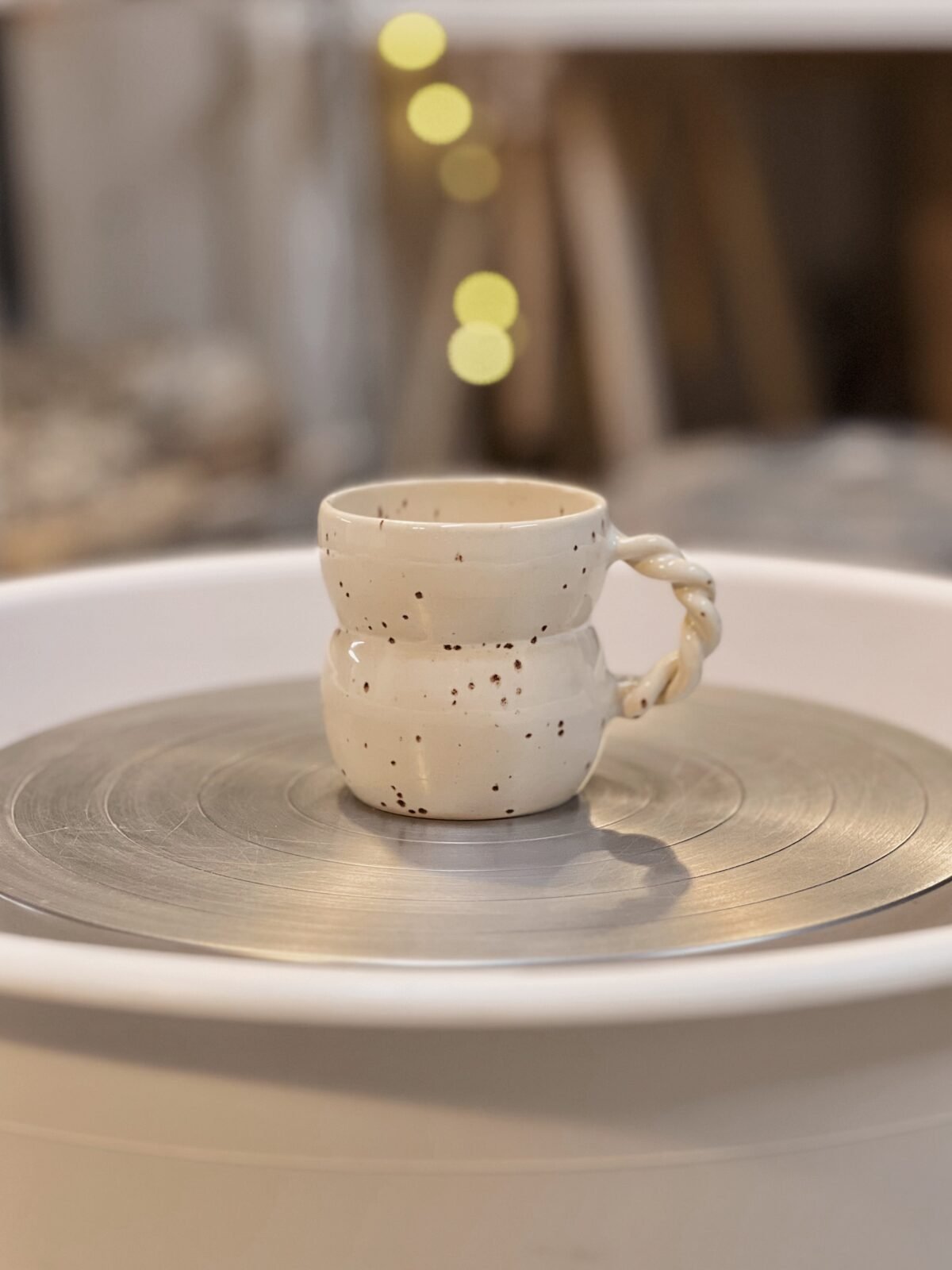 Taza white freckles S 02