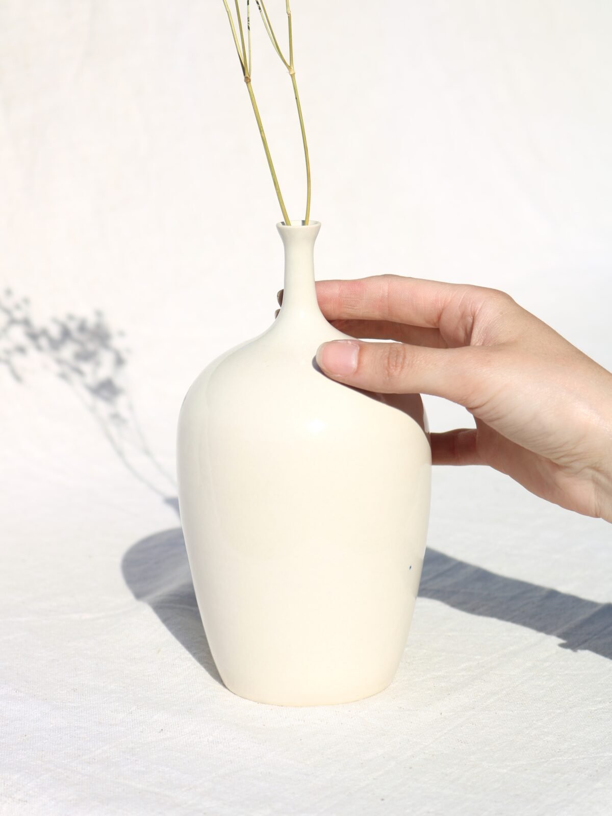 Jarrón white pearl S