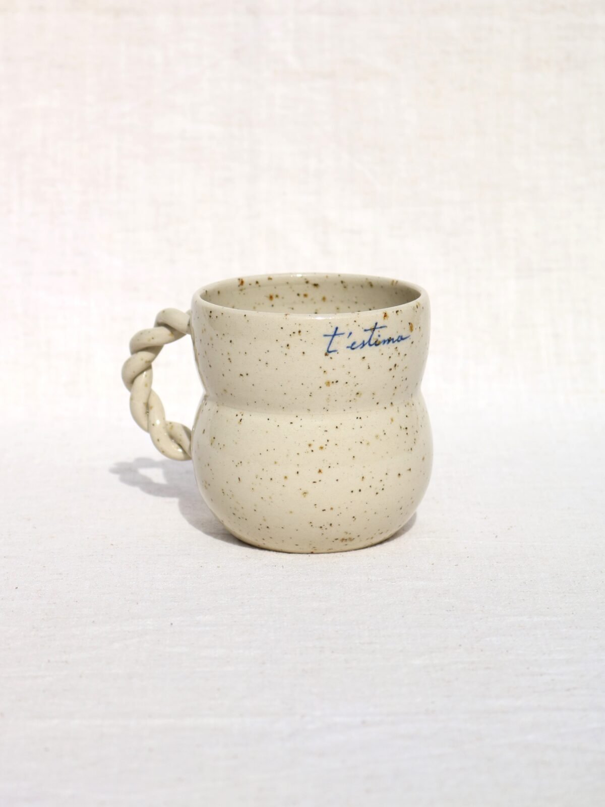 Taza braided t'estimo freckles
